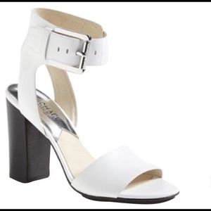 Michael Kors | White Maria Ankle Strap Heels | Size 8